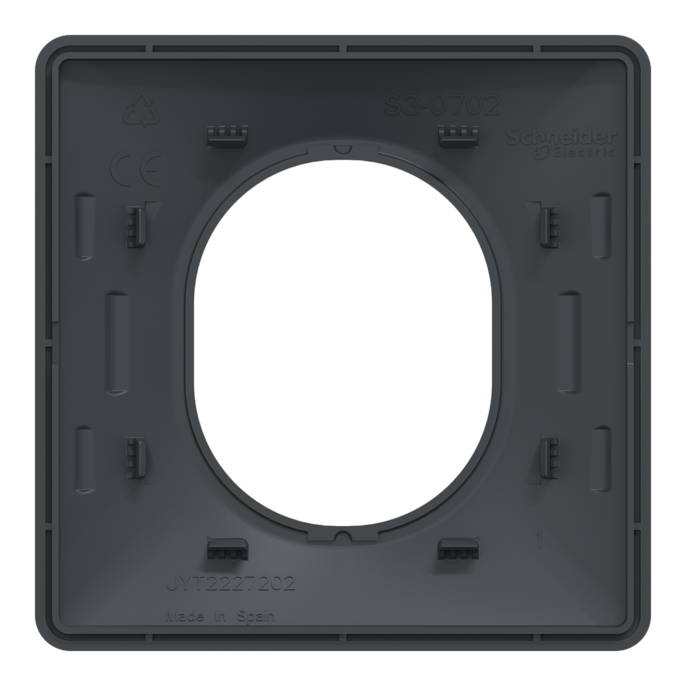 Plaque 1 poste Anthracite